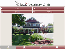 Tablet Screenshot of parkwayvetclinics.com